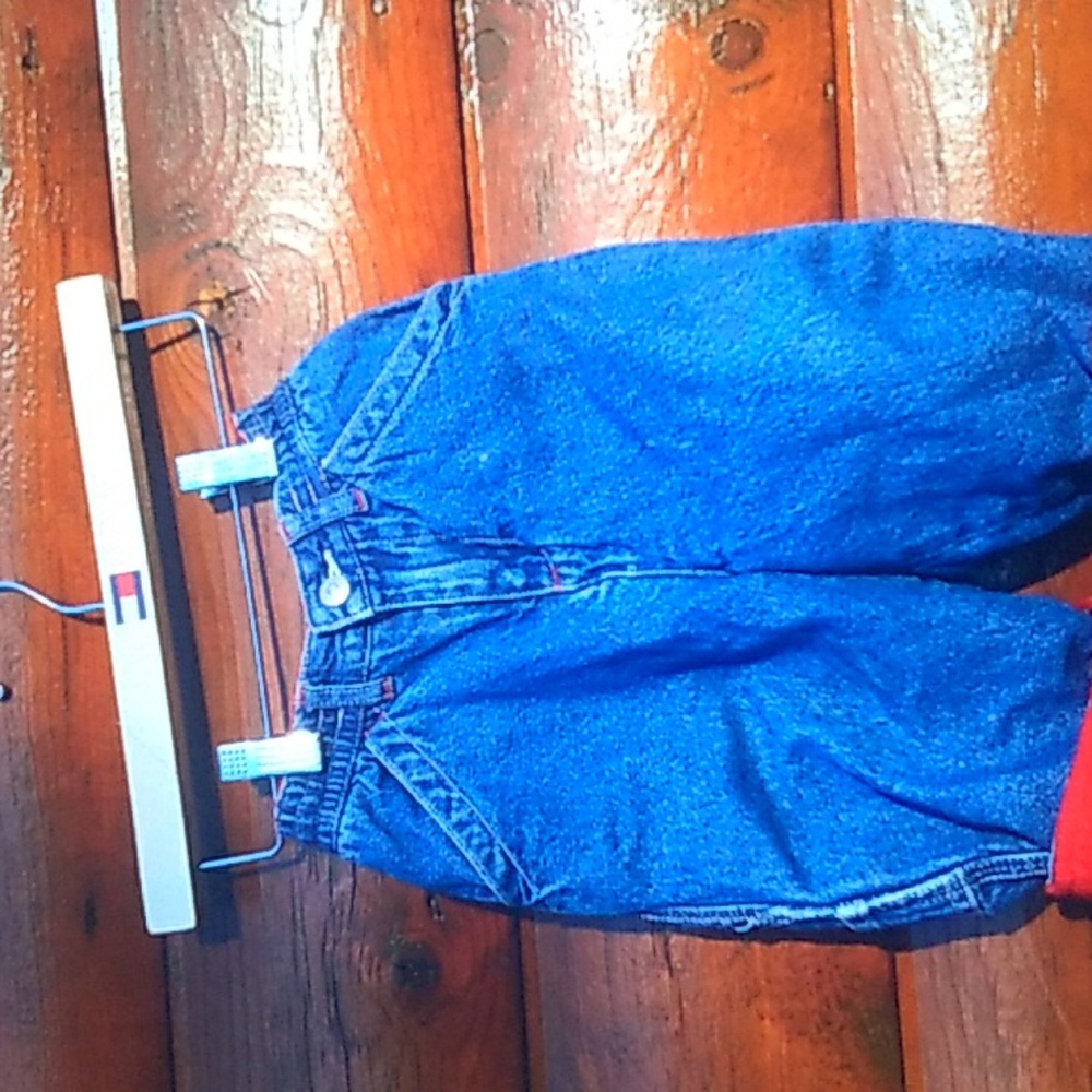BABY GAP RED FLEECE LINED JEANS 12-18 MONTHS VNPLVC UniSex